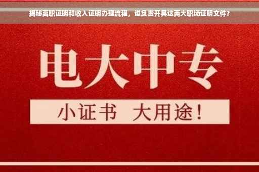 揭秘离职证明和收入证明办理流程，谁负责开具这两大职场证明文件？