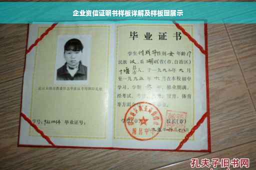 企业资信证明书样板详解及样板图展示
