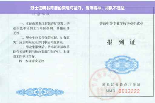 烈士证明书背后的荣耀与坚守，传承精神，排队不违法
