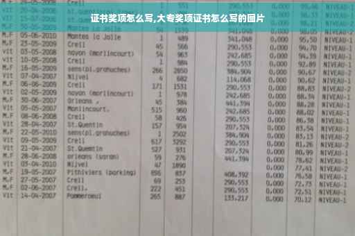 证书奖项怎么写,大专奖项证书怎么写的图片