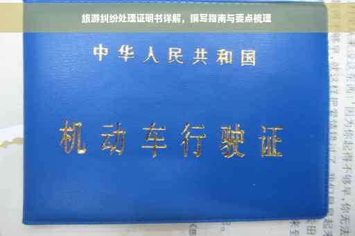 旅游纠纷处理证明书详解，撰写指南与要点梳理