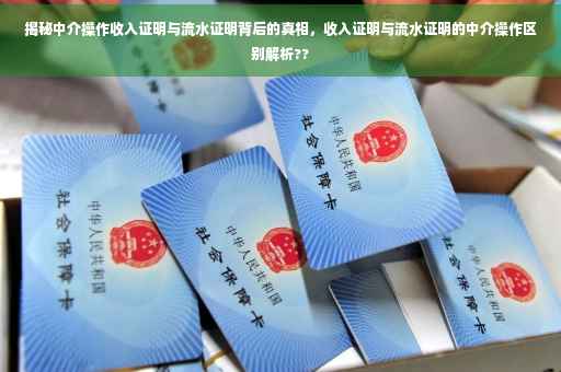 揭秘中介操作收入证明与流水证明背后的真相，收入证明与流水证明的中介操作区别解析??