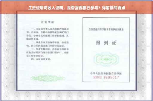 工资证明与收入证明，是否需要银行参与？详解撰写要点