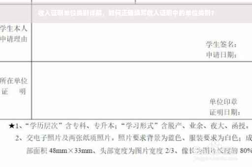 收入证明单位类别详解，如何正确填写收入证明中的单位类别？