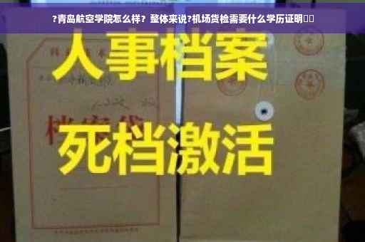 ?青岛航空学院怎么样？整体来说?机场货检需要什么学历证明⚡️