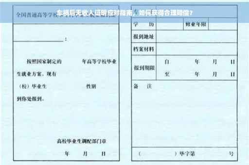 车祸后无收入证明应对指南，如何获得合理赔偿？