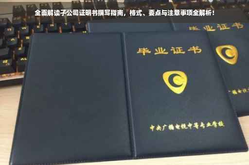 全面解读子公司证明书撰写指南，格式、要点与注意事项全解析！