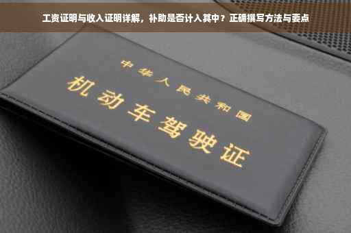 工资证明与收入证明详解，补助是否计入其中？正确撰写方法与要点