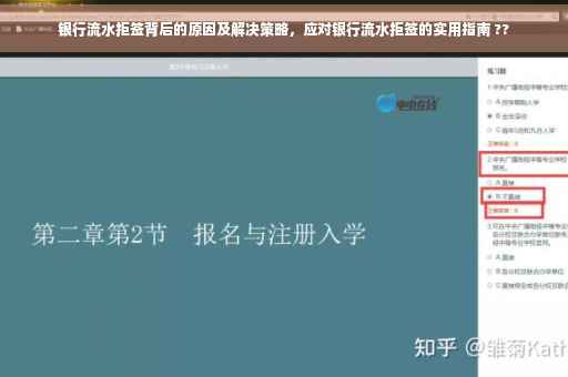银行流水拒签背后的原因及解决策略，应对银行流水拒签的实用指南 ??