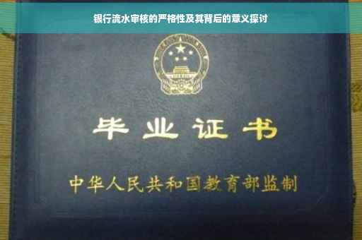银行流水审核的严格性及其背后的意义探讨