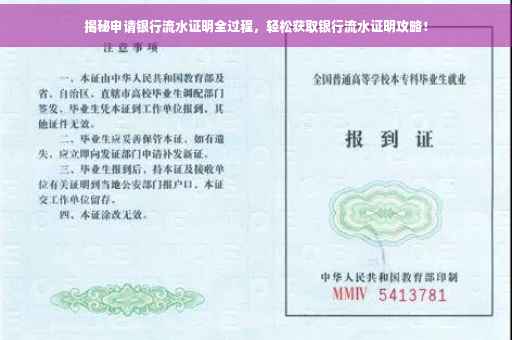 揭秘申请银行流水证明全过程，轻松获取银行流水证明攻略！