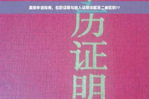 美签申请指南，在职证明与收入证明详解及二者区别??