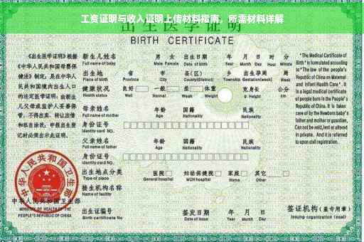 工资证明与收入证明上传材料指南，所需材料详解