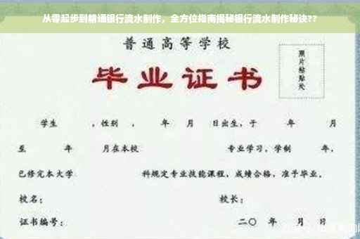 从零起步到精通银行流水制作，全方位指南揭秘银行流水制作秘诀??