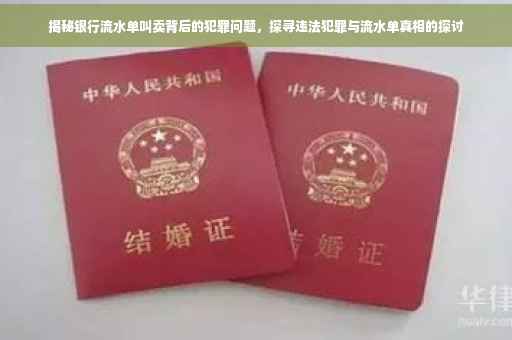 揭秘银行流水单叫卖背后的犯罪问题，探寻违法犯罪与流水单真相的探讨