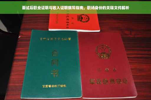 面试后职业证明与收入证明撰写指南，职场身份的关键文件解析