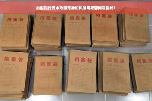虚假银行流水攻略背后的风险与犯罪问题揭秘！