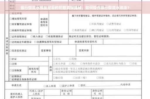 银行假流水模板背后的犯罪真相揭秘，如何操作银行假流水违法？