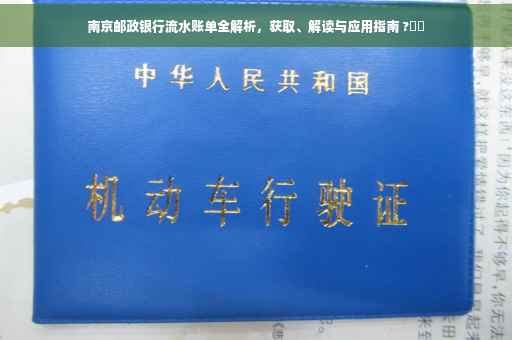 南京邮政银行流水账单全解析，获取、解读与应用指南 ?⚡️