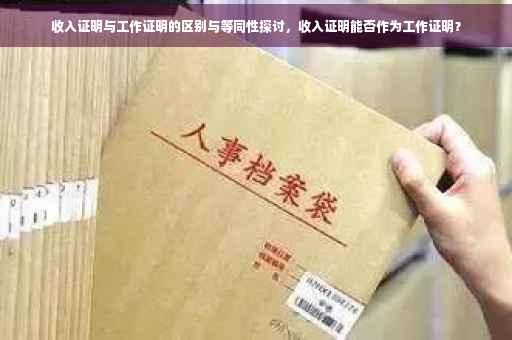 收入证明与工作证明的区别与等同性探讨，收入证明能否作为工作证明？