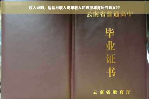 收入证明，解读月收入与年收入的选择与背后的意义??