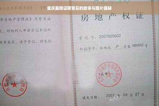 重庆离婚证明背后的故事与图片揭秘