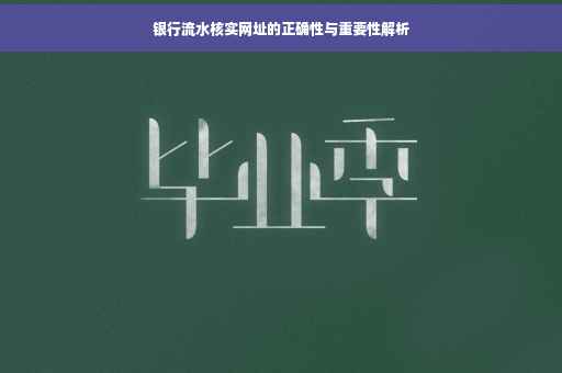 银行流水核实网址的正确性与重要性解析