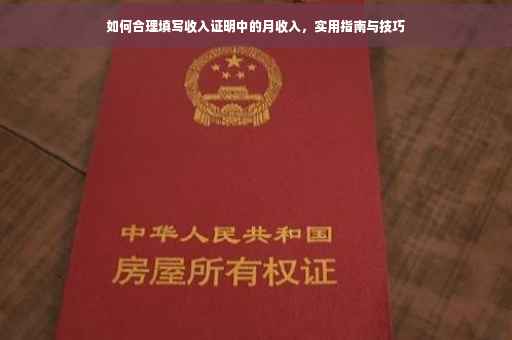 如何合理填写收入证明中的月收入，实用指南与技巧