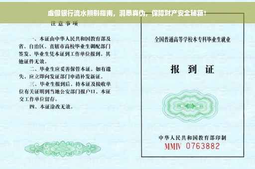 虚假银行流水辨别指南，洞悉真伪，保障财产安全秘籍！