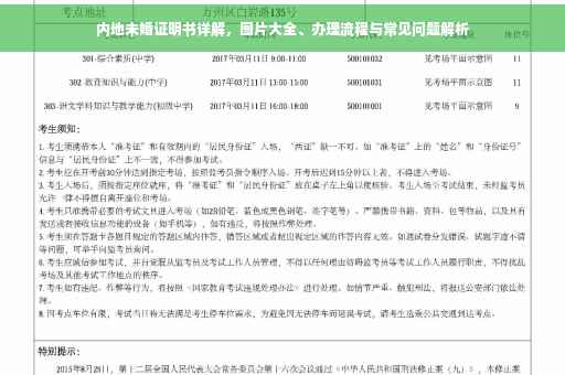 内地未婚证明书详解，图片大全、办理流程与常见问题解析