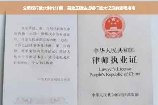 公司银行流水制作详解，高效正确生成银行流水记录的流程指南