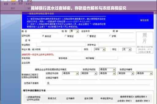 揭秘银行流水过夜秘密，存款操作解析与冻结真相探究