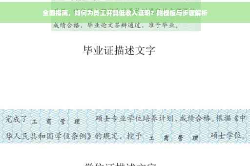 全面指南，如何为员工开具低收入证明？附模板与步骤解析