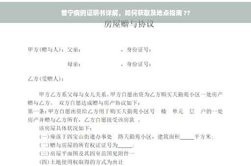 普宁病例证明书详解，如何获取及地点指南 ??