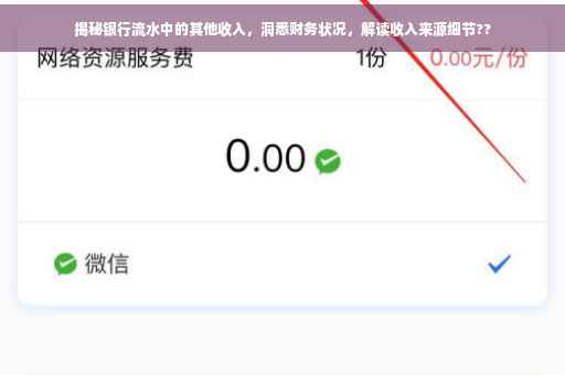 揭秘银行流水中的其他收入，洞悉财务状况，解读收入来源细节??