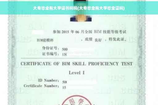 大专毕业有大学证书吗吗(大专毕业有大学毕业证吗)
