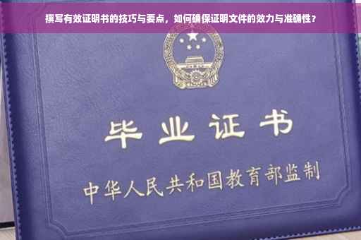 撰写有效证明书的技巧与要点，如何确保证明文件的效力与准确性？