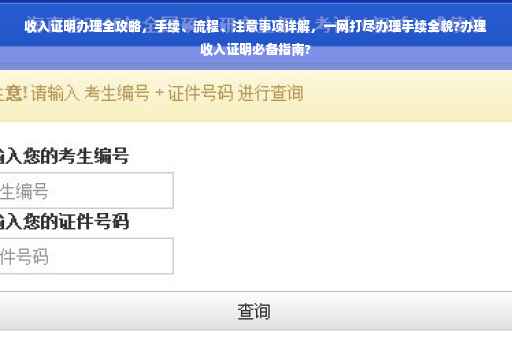 收入证明办理全攻略，手续、流程、注意事项详解，一网打尽办理手续全貌?办理收入证明必备指南?