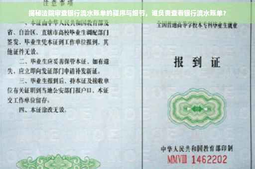 揭秘法院审查银行流水账单的程序与细节，谁负责查看银行流水账单？