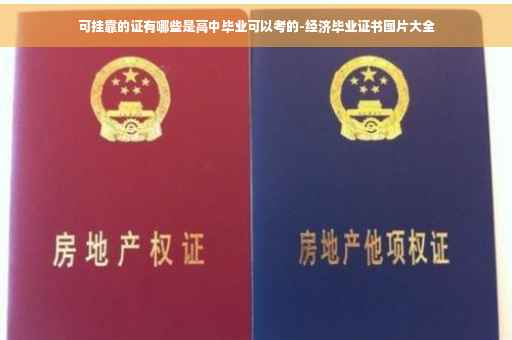 可挂靠的证有哪些是高中毕业可以考的-经济毕业证书图片大全