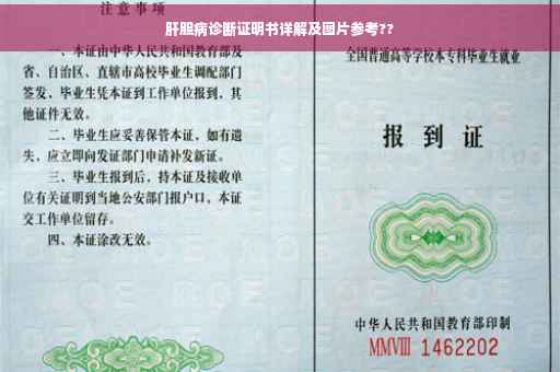 肝胆病诊断证明书详解及图片参考??