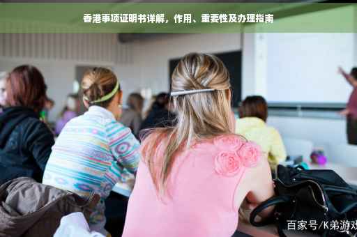 香港事项证明书详解，作用、重要性及办理指南