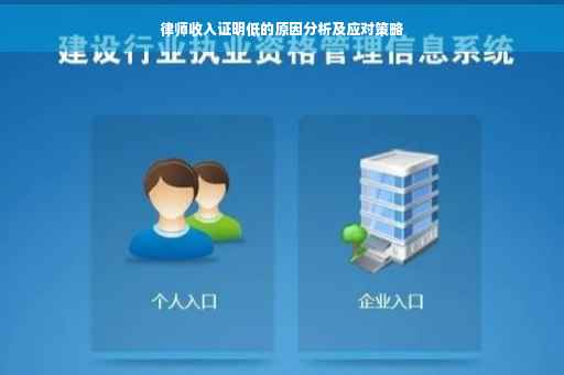 律师收入证明低的原因分析及应对策略