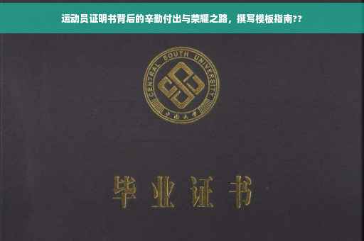 运动员证明书背后的辛勤付出与荣耀之路，撰写模板指南??