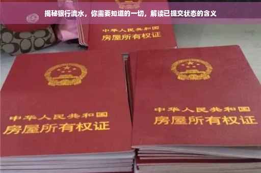 揭秘银行流水，你需要知道的一切，解读已提交状态的含义