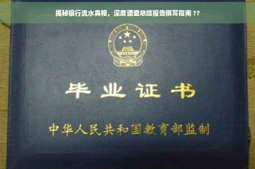 揭秘银行流水真相，深度调查总结报告撰写指南 ??