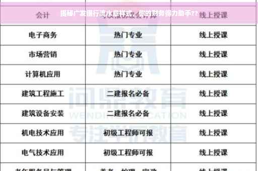 揭秘广发银行流水章样式，你的财务得力助手??