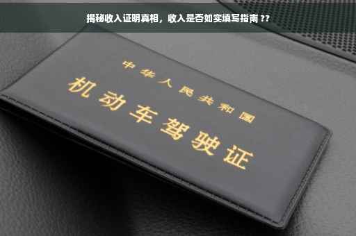 揭秘收入证明真相，收入是否如实填写指南 ??