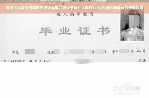 淘宝上可以买到真的全国计算机二级证书吗？大概在几百,计算机考试证书去哪领取