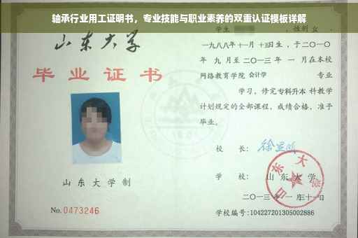 轴承行业用工证明书，专业技能与职业素养的双重认证模板详解